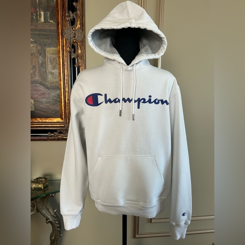 Champion Reverse Weave White Pullover Hoodie Swea… - image 2